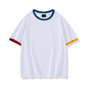 T-shirt en coton surdimensionné à épaules tombantes, style streetwear décontracté, style urbain, respirant, coupe décontractée pour hommes - Product Image 3