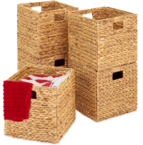 Bestselling Vintage Square <b>Water</b> <b>Hyacinth</b> Eco-Friendly Multifunctional Customizable Size & Color Storage Laundry <b>Basket</b> Vietnam - Product Image 5