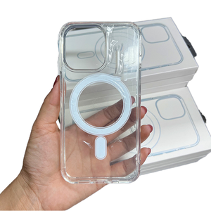 Factory Wholesale TPU+Acrylic Transparent <b>Strong</b> <b>Magnet</b> Luxury Shockproof Case 1 Year Warranty for 12/13/14/15/16 Pro Max - Product Image 1
