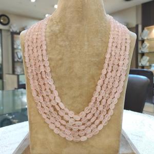 Conjunto de collar clásico de 5 filas de cuartos de Rosa reales de moda de la mejor calidad para mujeres y niñas, ropa de compromiso para bodas - Product Image 1