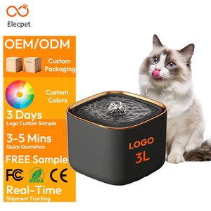 <span class=keywords><strong>Fontaine</strong></span> à eau pour chat 3L 101oz en plastique avec filtration automatique, eau circulante, distributeur d'eau pour animaux de compagnie, filtre pour chiens - Product Image 1