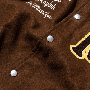 Chaqueta Universitaria Varsity, Chaqueta Deportiva Unisex Personalizada de Lana con Cuello Alto, Moda Urbana de Invierno - Product Image 4