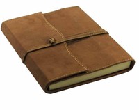 Cuaderno de Cuero Vintage con Hojas Sueltas Recargables, Papel de Algodón Hecho a Mano, 100% Cosido a Mano, Diario de Viaje