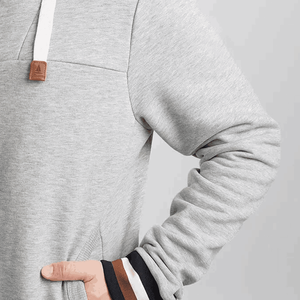 <b>Men</b> Heavyweight Casual <b>Men'S</b> Blank Hoodie Custom Embroidered Logo Cotton <b>Quarter</b> <b>Zip</b> Oversized <b>Men</b> Plain Pullover Hoodie - Product Image 6