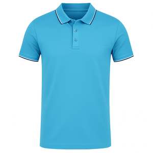 Polo para hombre teñido liso de algodón y punto transpirable al por mayor, Polo de golf de manga corta con diseño personalizado para hombre en todos los colores - Product Image 1
