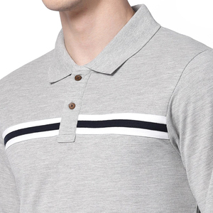 Polo de golf tricoté en coton 100% avec logo personnalisé pour hommes, manches longues, anti-rides en vente - Product Image 5