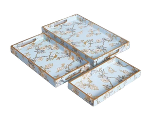 Bandejas de Madera para Servir con Inserto de MDF Sublimado Ecológico de Diseño Personalizado, Acabado Pulido para Hotel, Restaurante, Regalo - Crescent Crafts - Product Image 1