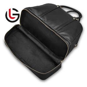 Bagage de transport double portion en cuir véritable de grande capacité et durable pour le week-end avec compartiment à chaussures - Product Image 3