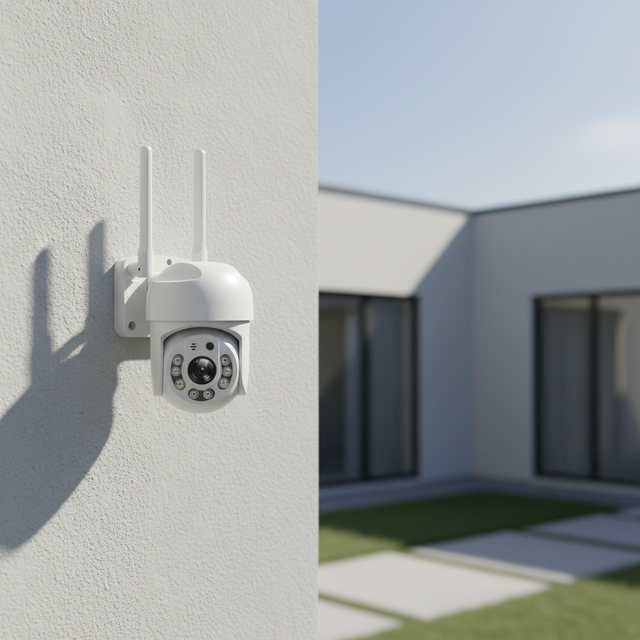AI Security Camera Full HD 1080P Outdoor Smart PTZ WiFi with Night Vision IP66 Waterproof & 360 Viewing Angle