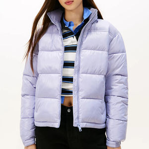Chaqueta corta acolchada de invierno para mujer, cálida y gruesa, con cremallera, estilo burbuja, de algodón, para exterior - Product Image 6