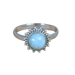 Handmade Silver Boho Style Ring <b>Jewelry</b> 925 Sterling Silver <b>Larimar</b> Gemstone Trending Ring <b>Jewelry</b> For Women Gift For Her - Product Image 1