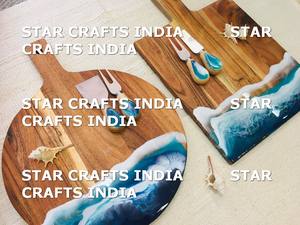 Plateau de service et planche à découper en résine et bois d'acacia planche à découper moderne au meilleur design - Product Image 2