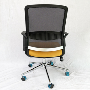 Silla de Oficina Giratoria Java DX01 HOGVP136, Diseño Ergonómico y Minimalista con Cojín Amarillo, Altura Ajustable y Material de Espuma - Product Image 6