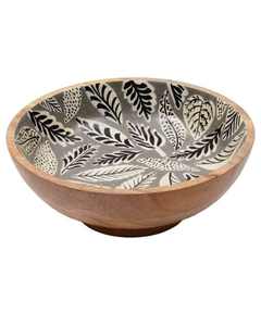 Bol en bois coloré Table à manger Bol de service en bois décoratif avec bol de stockage de conception de finition en émail coloré multiple - Product Image 3