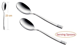 Juego de cubiertos y vajilla de lujo personalizados con tallos pequeños en relieve, accesorios al por mayor, plato de servir, utensilios de mesa - Product Image 6