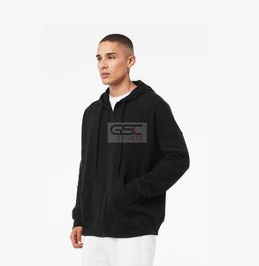 Sweats à capuche unisexe en polaire avec fermeture éclair, conçus sur mesure, fabriqués avec les logos souhaités - Product Image 2