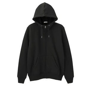 Custom Autumn Hooded Jacket Solid Colour Hooded Fashion Sweatshirt <b>Long</b> Sleeve <b>Top</b> Drawstring Pocket Loose Zip <b>Black</b> Hoodie - Product Image 6