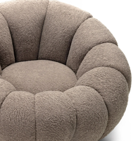Fauteuil de salon moderne en forme de citrouille avec repose-pieds, chaise d'appoint confortable à base dissimulée pour salon et appartement - Vente en gros