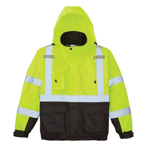 High Visibility Men's <b>Reflective</b> <b>Safety</b> Jacket Custom Design Waterproof Hi Vis <b>Clothing</b> Working Jackets For Winter Season - Product Image 5