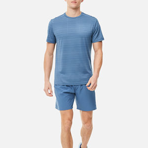 Conjunto de camiseta atlética y pantalones cortos de secado rápido para Hombre | Ropa deportiva ligera y transpirable para correr, gimnasio, entrenamiento - Product Image 2