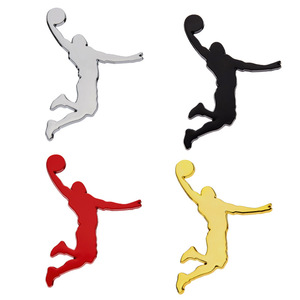 Autocollant 3D Jordan Dunk pour voiture - Emblème automobile NBA Flying Slam Basketball - Product Image 5