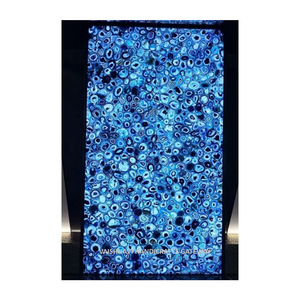 Dernière Production Unique de dalle d'agate de pierre précieuse bleue pour la décoration de la chambre 2022 - Product Image 1