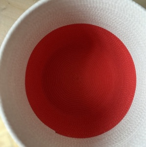 Unique Look <b>Woven</b> Cotton Rope <b>Basket</b> Rounded Shape Handmade Design Toys Storage <b>Basket</b> <b>With</b> <b>Lid</b> & Handle for Sale - Product Image 6