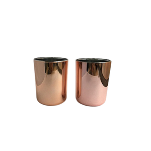 Juego de 4 vasos de jugo de cobre hechos a mano Tamaño personalizado Forma redonda Vaso para beber agua a buen precio en la India - Product Image 4