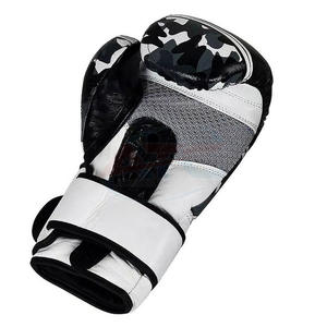 Guantes de boxeo profesionales Entrenamiento Guantes de combate de boxeo al por mayor Logotipo de impresión personalizado Guantes de boxeo Cuero de vaca sintético - Product Image 2