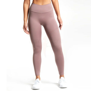 Leggings Casuales de Cintura Alta para Mujer, Talla XL, OEM de Alta Calidad, Tejido de Punto Transpirable de Spandex/Poliéster, Cómodos y Sin Costuras - Product Image 1