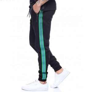 Hot Selling High-Quality Anti-Wrinkle Plain Dyed Man Trouser | 2024-25 Side Striped <b>Jogger</b> Pants <b>Slim</b> Fit with Custom Logo - Product Image 2