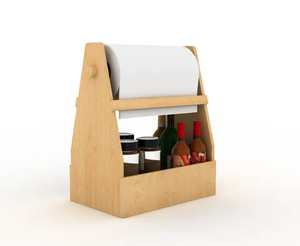 Caddie en bois écologique de style incroyable, de bonne qualité, de type sol, rangement multifonctionnel à deux niveaux, cuisine, pique-niques, hôtels - Product Image 5