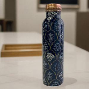 Bouteille d'eau en cuivre soucieuse de la santé avec bouteille d'eau en cuivre fantaisie faite à la main personnalisée Article de fournisseur en gros imprimé brillant - Product Image 4