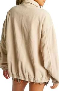 Col rabattu surdimensionné léger en gros OEM, veste femme - Product Image 4