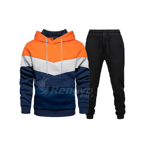 Ensemble de vêtements de sport deux pièces décontractés pour hommes, pantalons à capuche respirants, survêtements de jogging, sports d'automne et d'hiver, grande taille - Product Image 4