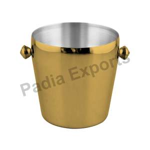 Elegante cubo de hielo de metal para fiestas de vino y cóctel y enfriador de bebidas social - Product Image 2