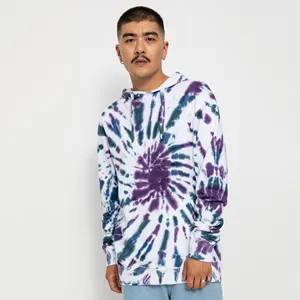 Nieuwe Ontwerp Mannen Truien Sweatshirts 100% Katoen Tie Dye Print Hip Hop Hoge Streetwear Dikker Vintage Hoodies