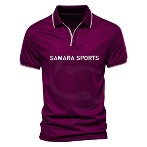Polos pour hommes unisexes de couleur unie en coton 100% respectueux de l'environnement de haute qualité Logo personnalisé - Product Image 4