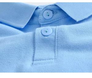 Personnalisé 100% Piqué Coton Brodé Logo Style Décontracté Polo À Manches Courtes T-Shirt Uni Garçon Enfants Uniforme Scolaire Vêtements - Product Image 3