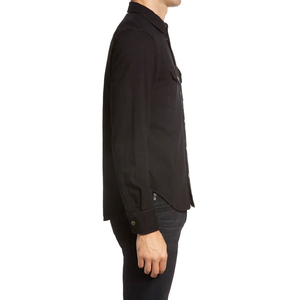 Camisa vaquera informal para hombre más vendida Material transpirable Cómoda manga larga Diseño liso Botón Servicio OEM disponible - Product Image 3