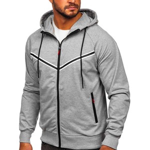 Sweat-shirt à fermeture éclair respirant à manches longues en molleton de coton pour homme, coupe classique, personnalisé, pour le sport d'hiver - Product Image 1