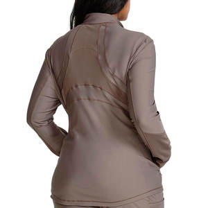 Blouson médical extensible pour infirmière, uniforme d'hôpital, fermeture éclair sur le devant, multi-poches, respirant, léger, vente en gros - Product Image 2