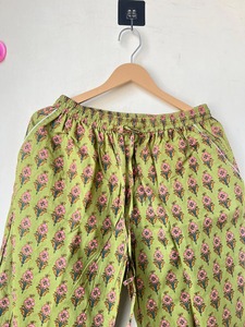 Conjuntos de pijamas florales verdes, ropa bohemia de algodón puro para mujer, conjuntos de pijama con estampado Floral, ropa de dormir cómoda, ropa de dormir suave, regalo para ella - Product Image 4