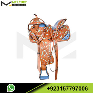 Sillín de caballo hecho de cuero genuino para carreras, alta calidad, montar a caballo, de cuero marrón, para ecuestres - Product Image 6