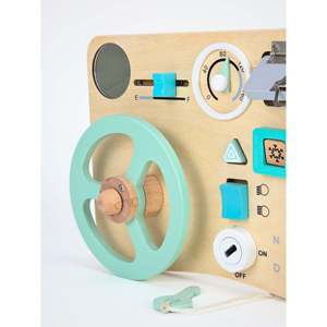 Tablero de Actividades Montessori para Niños, Juguete de Volante de Madera - Product Image 3