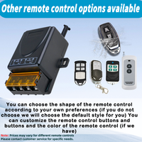 Kit Saklar Kontrol Jarak Jauh Nirkabel RF 433.92MHz Efisien untuk DIY, 30A, Sirkuit Lebar, dengan 2 Remote 4-Tombol
