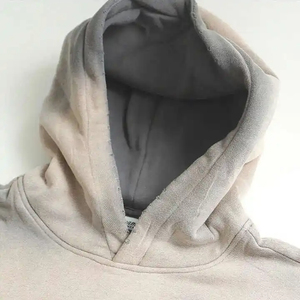 High quality Acid Washed Distressed Hoodie Streetwear Oversize <b>Pullover</b> 400/450gsm Cotton <b>Mens</b> Blank Hoodies & Sweatshirts - Product Image 6