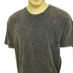 เสื้อยืดคอตตอนทรงโอเวอร์ไซส์สไตล์วินเทจฟอกสีแบบแอซิดวอชสำหรับผู้ชาย จำหน่ายจำนวนมาก - Product Image 2