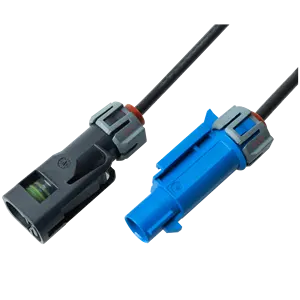 Fakra konektor kabel steker Lurus v/T dengan kunci kabel tahan air untuk kamera tampak depan plug untuk CCAG BYD AUDI