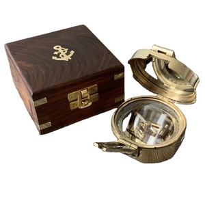 Antique Nautical Brass Brunton Khảo Sát La Bàn Với Thủ Công Bằng Gỗ Hộp 3 ''Stanley London Hàng Hải La Bàn - Product Image 1